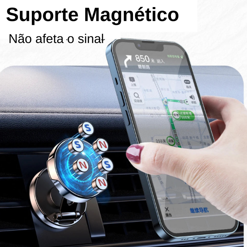 Suporte De Telemóvel Para Carros Magnético 360º + Brinde Grátis