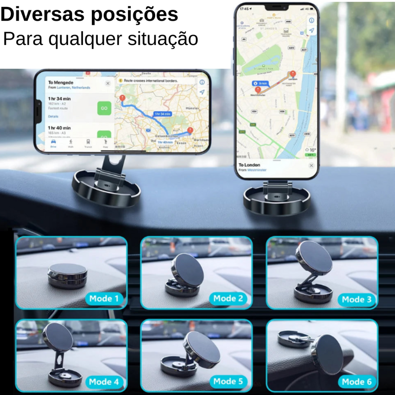 Suporte De Telemóvel Para Carros Magnético 360º + Brinde Grátis