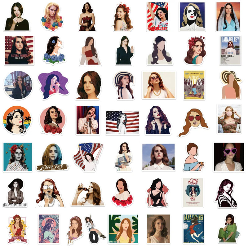 Conjunto 50 Stickers Da Lana Del Rey