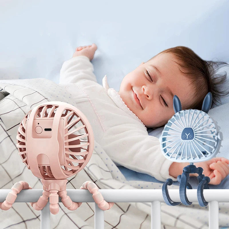 Mini Ventilador De Carrinho De Bebé