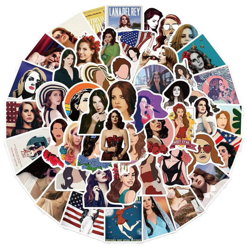 Conjunto 50 Stickers Da Lana Del Rey