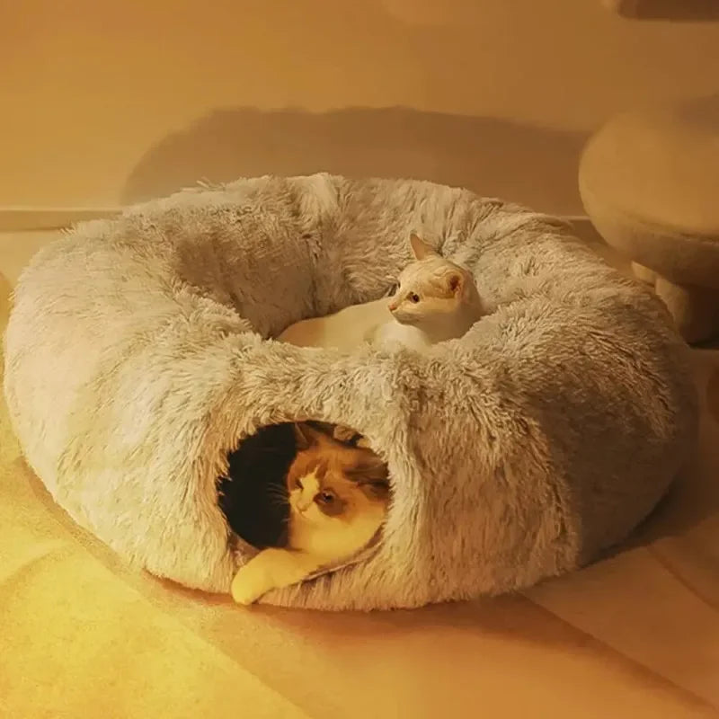 Donut Luxo - Túnel e Cama Premium para Gatos