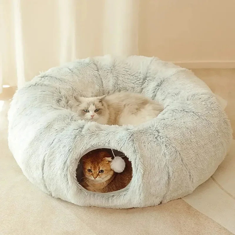 Donut Luxo - Túnel e Cama Premium para Gatos