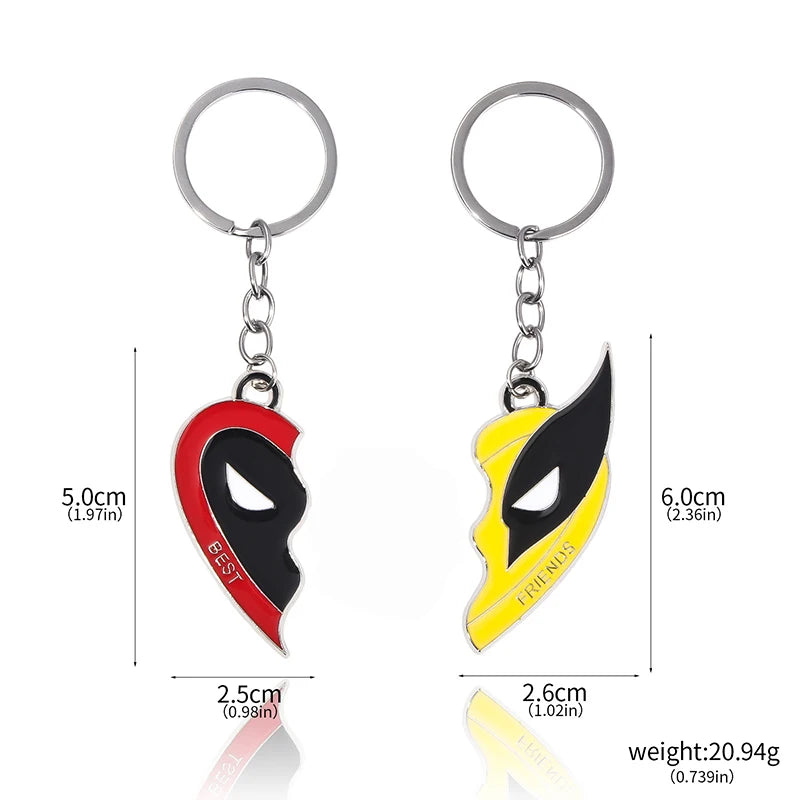 Conjunto De Chaveiros Deadpool e Wolverine